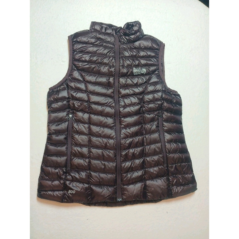 Mountain Hardwear Vest Womens M Blackberry Puffer Full Zip Ghost Whisperer NWT